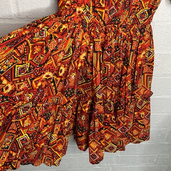 Vintage by Do-Sal Independence Co. Handmade Bright Colorful Dress sz S - Picture 6 of 10